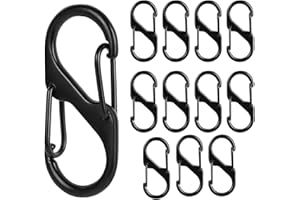 Flintronic 12/24PCS Zipper Clips, Zipper Lock for Suitcases, S Carabiner Keyring Clip, Theft Deterrent Small Zippers Pull Lock, for Luggage Suitcase Backpacks Purses Handbags Keys