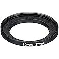 PATIKIL 30mm-37mm Metal Step Up Ring, Camera Lens Filter Adapter Ring Aluminum Filter Adapter Ring for Camera Lenses Hood, Black