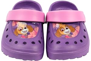 United Labels Paw Patrol Clogs für Mädchen, Lila, Kinder Gartenschuhe rutschfest, Pantoletten mit Skye, Hausschuhe