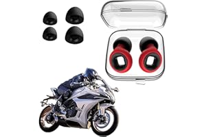 WLVINSON Artvive Lot de 2 paires de bouchons d'oreille avec 2 paires de bouchons d'oreille en boucle, bouchons d'oreille pour moto, bruit du vent, bouchons d'oreille pour la nuit, bouchons d'oreilles