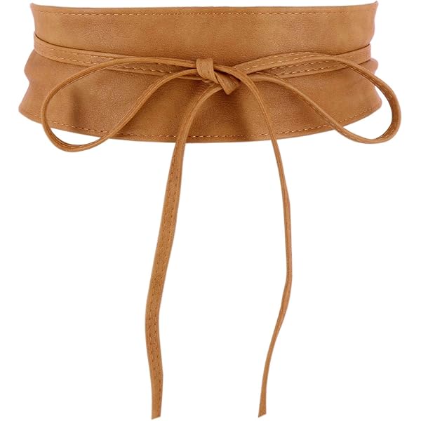 LEACOOLKEY Cintura Larga Elastica Da Donna In Pelle – Modello Obi, Colore Argento, Chiusura A Scatto, Adatta Per Girovita 35-42 (90 Cm) - 2
