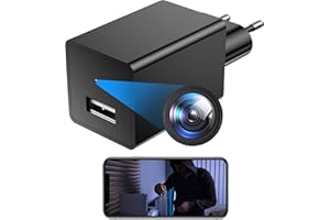 KGQO Camera Espion 1080P Camera Surveillance WiFi Mini Caméra Espion sans Fil Cameras Espion WiFi A Distance Discrete Micro Caméra Espion Spy Cam sans Fil Detecteur Mouvement (Black)