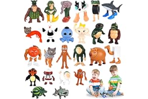 KutaKuta Italian Brainrot Figuren Set, 24 Stück Tung Tung Tung Tung Sahur Tralalero Tralala Figure, Creative Brainrot Figuren Schreibtisch Dekoration für Sammler, Geschenke für Freunde