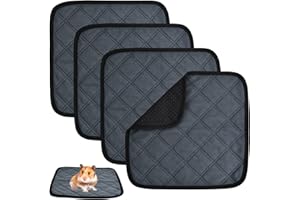 ELITECRAN Alfombrillas para Jaula de Conejillo de Indias, 4 Piezas 30x30cm Alfombra Forros de Jaula Cobayas, Almohadilla de Orina de Animal Pequeño para Mascotas Hámster Animales Pequeños Conejo Jaula