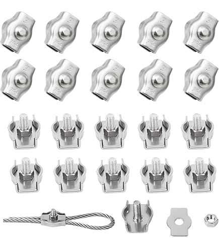 12 Stück M6 Drahtseilklemmen – 304 Edelstahl, DIN 741, Für Seile Bis 6 Mm, Zur Befestigung Von Sonnensegeln, Wäscheleinen, Bannern Und Zäunen