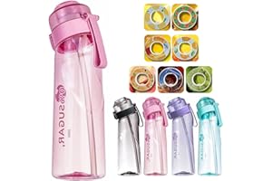 FIENZA Air Borraccia Starter Up Set con 7 cialde aromatiche, 650ML Bottiglia Bere Frutta Fragranza Acqua Dolce E%0 Tazza Acqua per e All'aperto Palestra