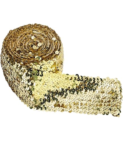 PH PandaHall Nastro Di Paillettes Piatte 8 Colori – 40 Metri (40 Yard) Di Striscia Lucida Per Cucito, Costumi E Fai Da Te, Larghezza 6mm