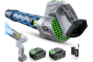Trådlös bladblåsare - 990 000 varv/min - borstlös motor - 2 batterier, laddare och 2 munstycken ingår - 5 justerbara hastighe