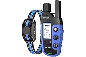 Beoankit Collier Vibrant-Conformes à La Nouvelle Loi 2024-Collier de Dressage,Portée de 2600 Mètres,Rechargeable avec 3 Modes Son/Vibration/Forte Vibration,Résistant à l'eau IP67