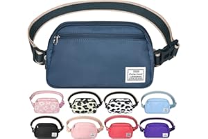 DMLuna Small Crossbody Bags for Women Trendy, Lightweight Waist Pack for Women & Men, Mini Belt Bag, Waist Bag with Adjustable Strap for Running Workout Traveling, Peacock Blue