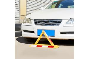 Keenso Triangulärt Parkeringslås, Förtjockning Höjande Design 30 Cm, Ljus Reflekterande Tejp, Lutning Design Förbättrad Strukturell Styrka, Gjord Av Kallvalsad Stålplåt, med Anti C