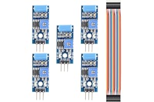 Youmile 5 Stück Vibrationssensor-Modul SW-420 Bewegungsalarm-Schalter-Detektor Elektronisches DIY-Kit für Arduino mit Dupont-Kabel