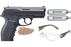 Crosman P10 Kit Tipo C11 CO2 (4,5mm) | Pistola de Aire comprimido (balines de Acero). Arma de Co2. Calibre 4,5mm