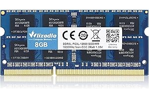 DDR3/DDR3L Laptop RAM 8GB 1600MHz CL11 SO-DIMM Wlizedle PC Memory RAM PC3-12800/PC3L-12800 204-Pin 1.35V/1.5V Non-ECC Unbuffered 2Rx8 Upgrade Notebook Sdram Sticks Module for Computer Portable, Blue
