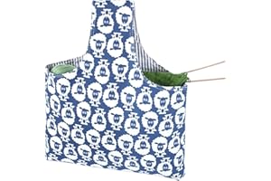 Teamoy Bolso de Ovillos Bolsa en Mano de Tejer Bolsos para Agujas Mochila de Crochet (Grande, Alpaca)