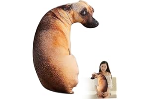 SMELEYOU Cojin perro La Revuelta 50cm Realista Animal Relleno 3D Almohada para Animales de Peluche Lindo Peluche para Sofá Decoración