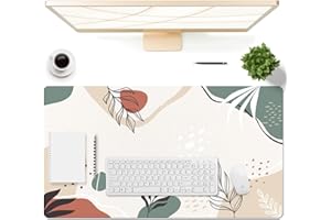 EPriakotu Sous-main Bureau en cuir PU, 60 x 35cm double côté Tapis de bureau, imperméable Tapis de Clavier et Souris, Pad Écriture, pour Bureau/Maison/Gaming