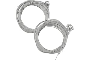TESSTSY 20 Piezas Cable Freno Cable Cambio para Bicicleta, 10 Pz Cable Freno Bicicleta de 1.8 m, 10 Pz Cables de Cambio de 2 m, Universal Antes y Después cable freno de bicicleta, para MTB