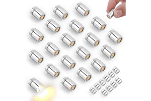 BTFO 20pcs Miniature LED Lights, Mini Warm White Micro LED Lights with 10 Extra Battery for Tiny Dollhouse DIY Crafts Party Decor & Model Lighting Small & Bright for Miniature Projects