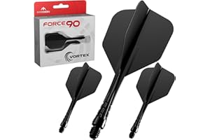 Mission Darts Force 90 Vortex, integriertes präzisionsgeformtes Dart-Flight- und Schaftsystem, mehrere Stile, mehrere Farben.