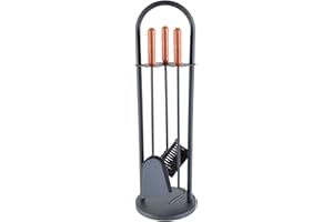 KAMINO-FLAM Kamino-Trend 337199 Fireplace Cutlery Set 4 Pieces Height Approx. 70 cm Black