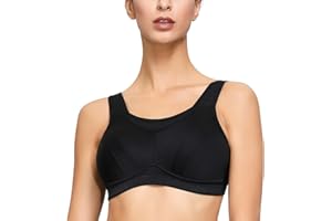 Deyllo Women's Sports Bra High Impact Plus Size Sports Bra Wirefree Workout Running Yoga Bra