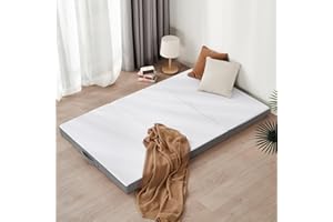 Z-hom - Colchón Plegable, colchón de Suelo, colchón Plegable de 3 Piezas, Espuma Extra Gruesa, Esponja de Alta Densidad de una dureza H3, Oeko Tex Standard (75 x 195 x 10 cm)