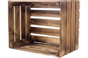 VINTAGE MÖBEL 24 GMBH Geflammte neue Apfelkiste 50x40x30cm