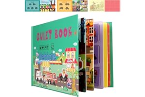 KOIROI Quiet Book, spokojna książka Montessori dla małych dzieci, zabawka sensoryczna 3D, interaktywna książka z zabawkami dla dzieci w wieku 1-4 lat