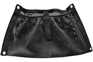 Yundxi Durable Black Nylon Marine Fishing Boat Mesh Beer Botle Gear Storage Pouch Bag Holder with Bolts Screws Washers