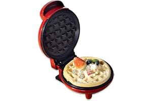YYAOEMI Mini Waffle Cookie Machine, Small and Compact Design, Easy to Carry, Constant Temperature Design/Non stick Board/Easy to Clean/Delicious Snacks and Desserts, 350W Power