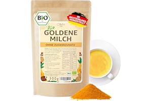 ‎OMH NUTRITION OH MY HEALTH Goldene Milch Bio zuckerfrei Mix 300g ohne Zuckerzusatz Kurkuma Zimt Ingwer Muskat Golden Milk vegan
