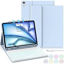 IPad Air Hülle Mit Tastatur - 7 Farben Beleuchtung Für 11 Zoll 2025/2024 Modelle