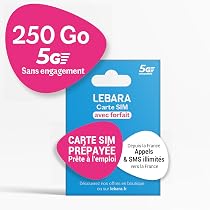 Carte SIM Free Prépayée - Appels/SMS/MMS Illimités + 200Go Internet - Sans Engagement