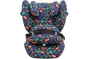 JYOKO KIDS Rivestimento per seggiolino auto in cotone compatibile con Cybex Pallas G I-SIZE (Fodera, HAPPY DINO)