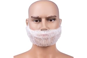 Cofan Cubre barba desechable | Material: polipropileno | Color: blanco | Talla única | Pack de 100 unidades