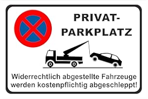 KE-Partyzubehör Schild 60x40cm Parken verboten - Privat-Parkplatz - 3mm Aluverbund - 20 Varianten