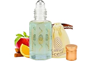 LUXURY SCENT Perfume Oil Orange Sandalwood 6ml Roll-On Attar – Long Lasting Alcohol-Free Arabian Fragrance for Men & Women, Fruity Fresh Musky Scent with Bergamot, Jasmine, Caramel & Amber, Travel Size Gift