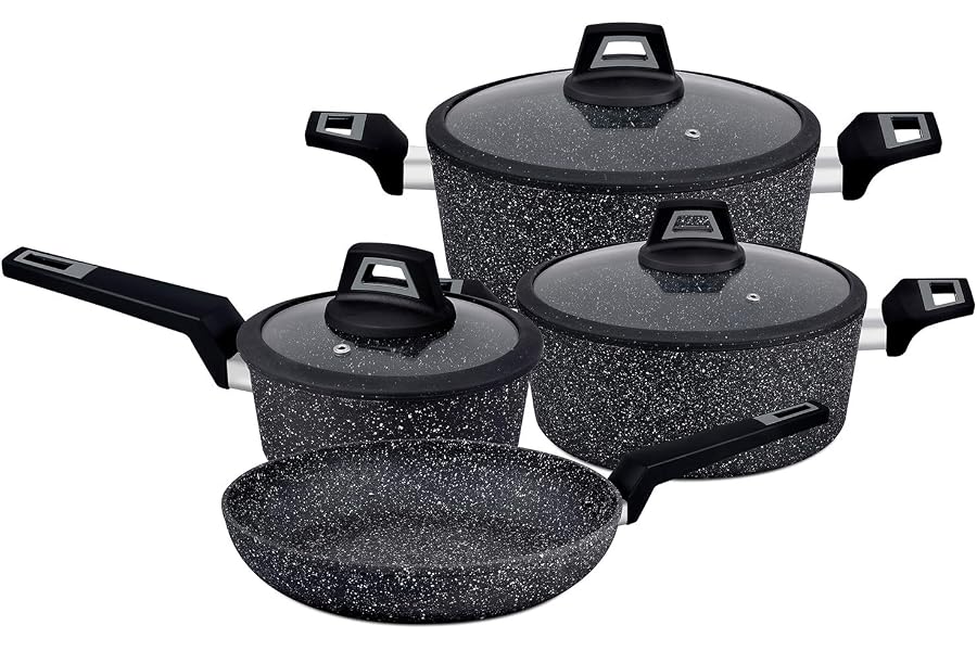Royalford Chef Art Aluminium Cookware Set, 7 Pieces