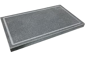 ETNA STONE&DESIGN BISTECCHIERA_LAVA GRILL_ Pietra lavica Naturale dell'Etna Antiaderente per FORNO e BARBECUE (L 50x30x2cm)