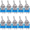 10PCS MTS-101 2-Pin SPST Touch ON/Off 6A 125V 2 Position Mini Miniature Toggle Switch