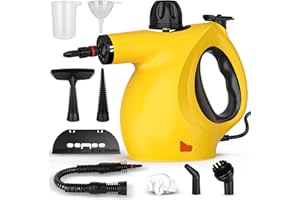 TIAZHAN Steam Cleaner Handheld,High-Temperature Steam Cleaner,450ml Large-Capacity Water Tank, Comes with 9 Accessories, Heats up Quickly in 3 Minutes,for Upholstery, Kitchen, Bathroom, Car, Tile