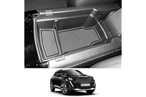 CDEFG Peugeot 208 E-208 2008 E-2008 2020-2024 2025 Vano Portaoggetti Bracciolo Scatola di Controllo Centrale del Bracciolo Scatola di Immagazzinaggio Organizer con Tappetino Antiscivolo 208 Accessori