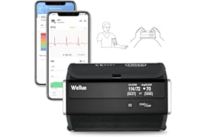 Wellue BP2 Connect - Tensiomètre Bras avec ECG, Synchronisation Wi-Fi et Bluetooth, Tensiomètre Brassard, Appareil de Surveillance Cardiaque ECG, Mesures en Temps Réel