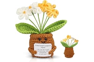 Huanmin Pocket Hug - Fiore fatto a mano all'uncinetto, Patata positiva, ricambio per patate tedesche, regalo per mutachi, buon miglioramento