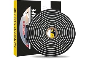 ‎WATTSTAR Wattstar 1-teiliges Butyl-Dichtungsband, 15-Fuß-Scheinwerfer-Restaurierungskit, schwarzer Butyl-Dichtungsgummi für Scheinwerfer, Wohnmobile, Windschutzscheiben, Fenster und Türen…