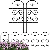 AMAGABELI GARDEN & HOME Lot de 4 bordures de clôture de jardin en métal vert 91 AMAGABELI GARDEN & HOME Lot de 4 bordures de clôture de jardin en métal vert 91