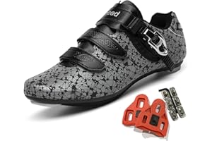 LAKEROM Cycling Shoes for Men Women Luminous Road Cycling Riding Shoes Peloton Shoes Breathable Cleat Compatible SPD Look Delta Indoor Cycling Shoes