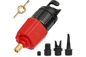 ‎QKFON SUP Pumpenadapter Adapter mit 4 Gasdüse Sup Adapter für Kompressor Aufblasbares Zubehör Schlauchboot Ventiladapter Sup Ventil luftpumpe für Schlauchboot Stand up Paddle Board Aufblasbares Bett