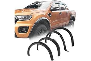 JHCHAN Wheel Arch for Ford Ranger Accessories 30mm Extra Tyre Coverage Wheel Arches Fender Flares Extensions Kits Body Styling (For 2019-2022 Without Park Assist Double Cab Truck)